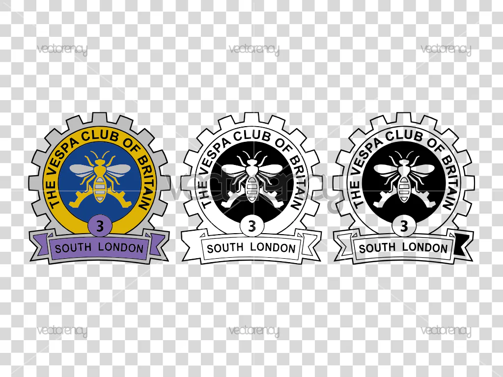 Vespa South London Logo PNG HD Multicolor SVG
