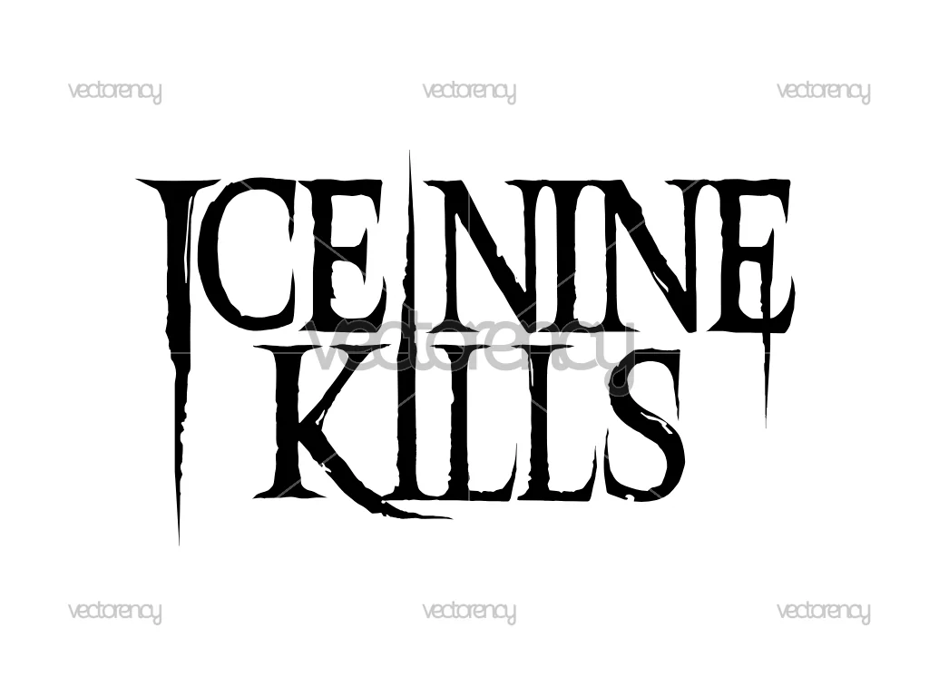 Metalcore Gothic Ice Nine Kills Logo SVG Font for Cricut