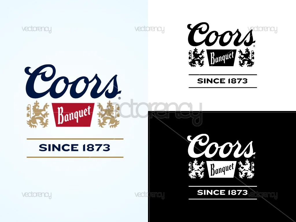 Coors Banquet Since 1873 Logo Beer SVG PNG HD Multicolor
