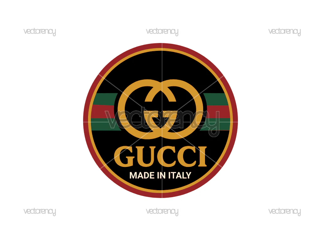Circle Sticker Files Gucci Fan Retro Style