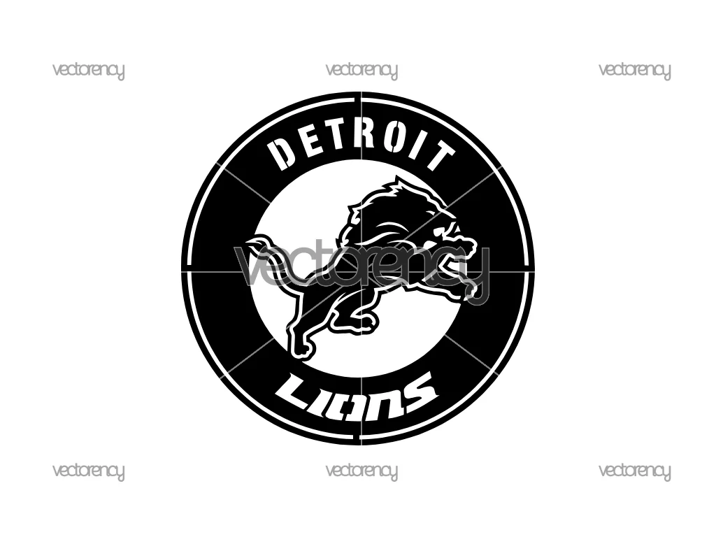 Detroit Lions Stencil Logo SVG PNG DXF EPS Download
