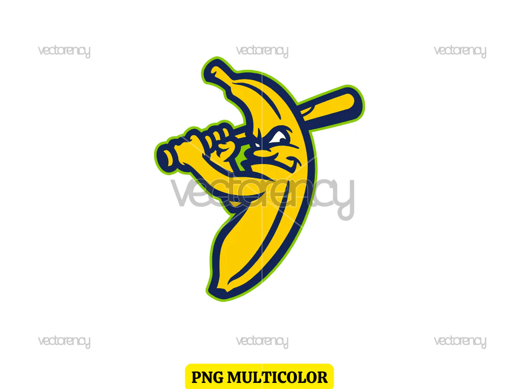 The Savannah Bananas Mascot Logo PNG Multicolor and Vector SVG