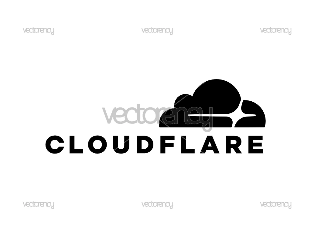 Free Cloudflare Logo SVG Cut File Black