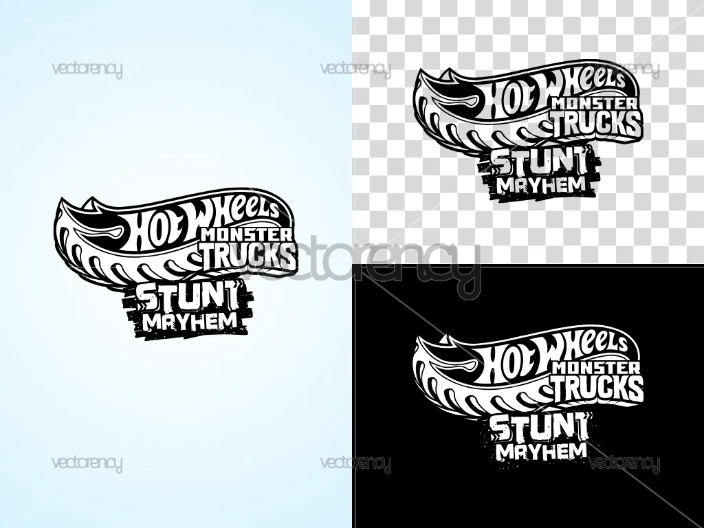 Hot Wheels Monster Trucks Stunt Mayhem SVG Vector PNG Logo