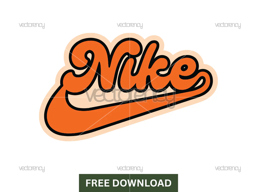 Clothing Brand Nike Logo Retro Style SVG Cricut Free