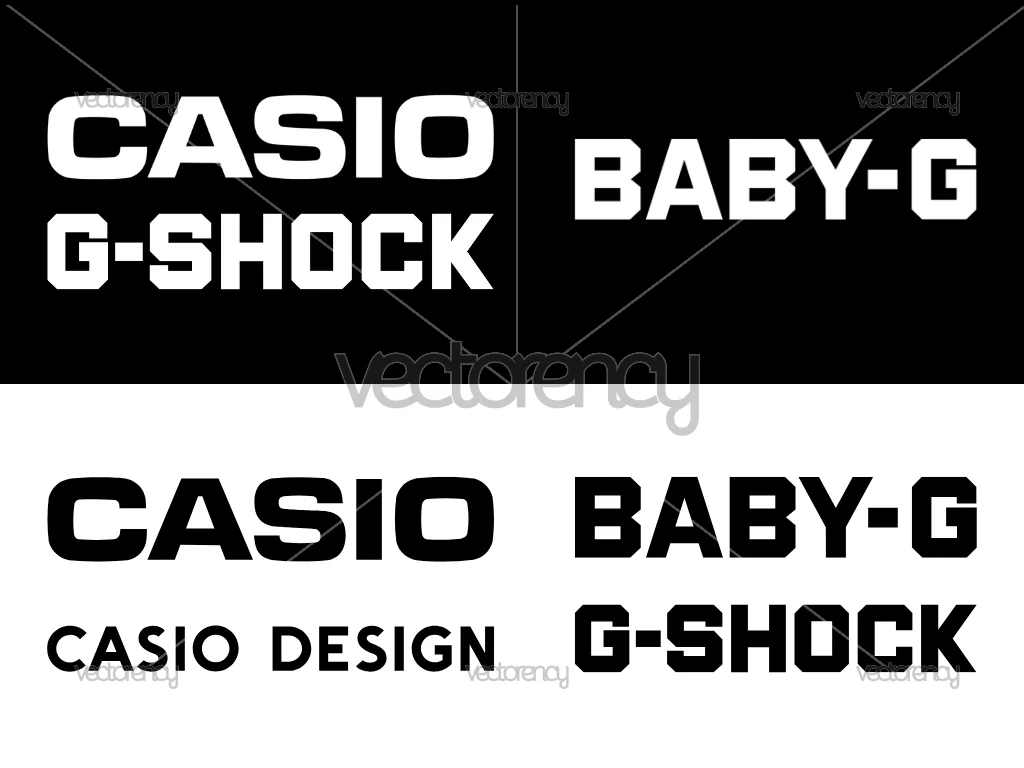 G-Shock Casio Baby-G Logo SVG PNG EPS