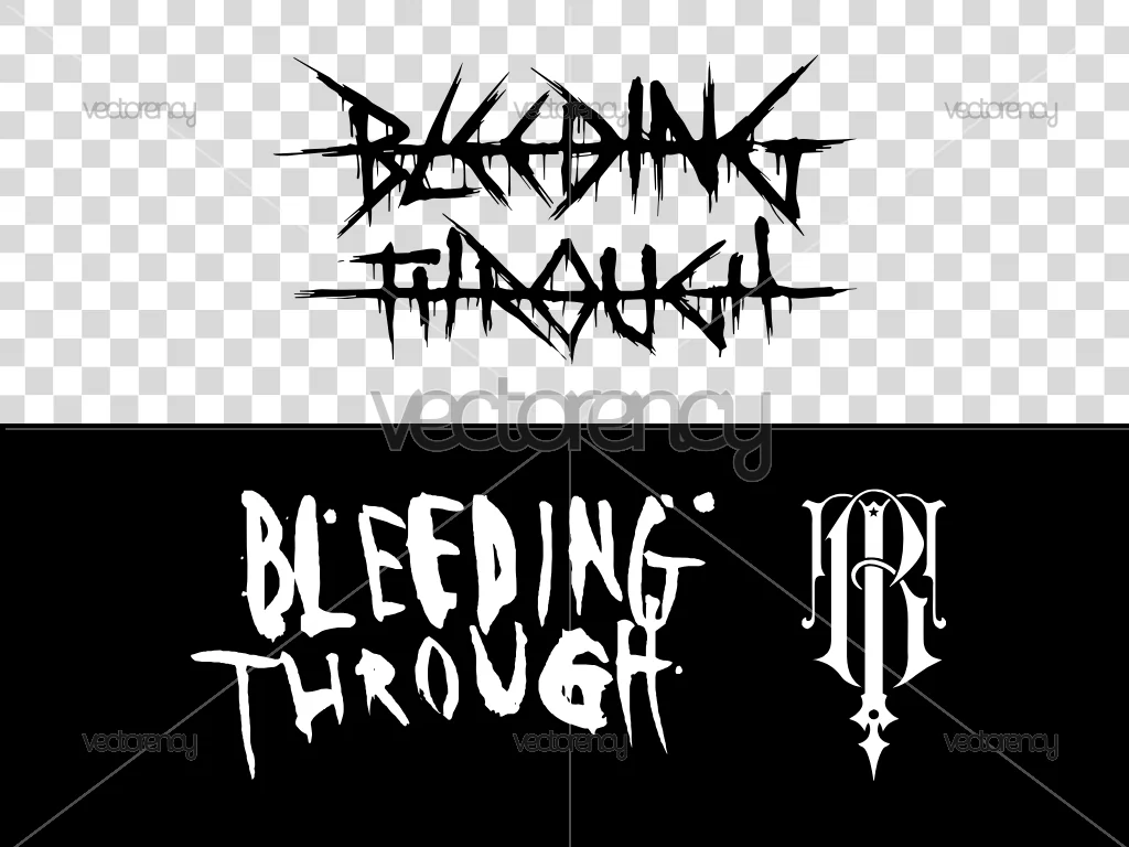 Bleeding Through Band Logo Vector SVG PNG DXF