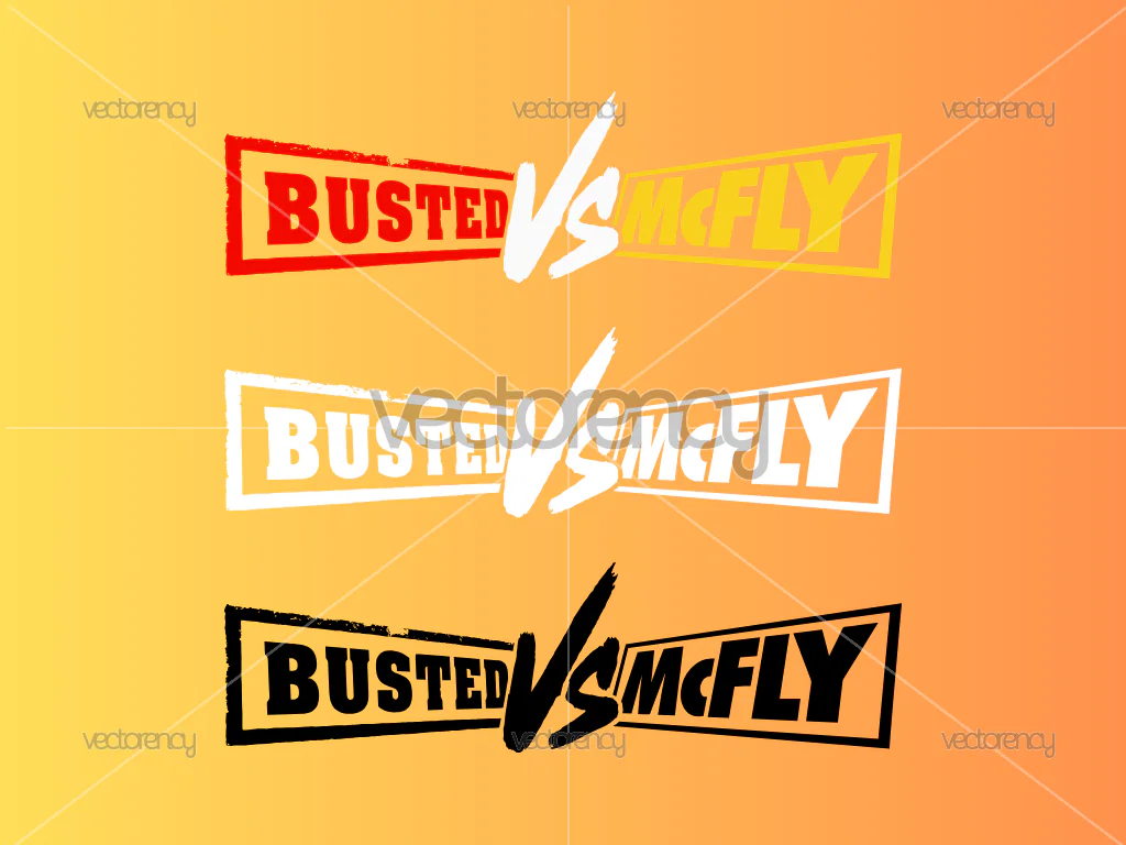 Busted VS McFly Logo SVG BVSM PNG HD Multicolor