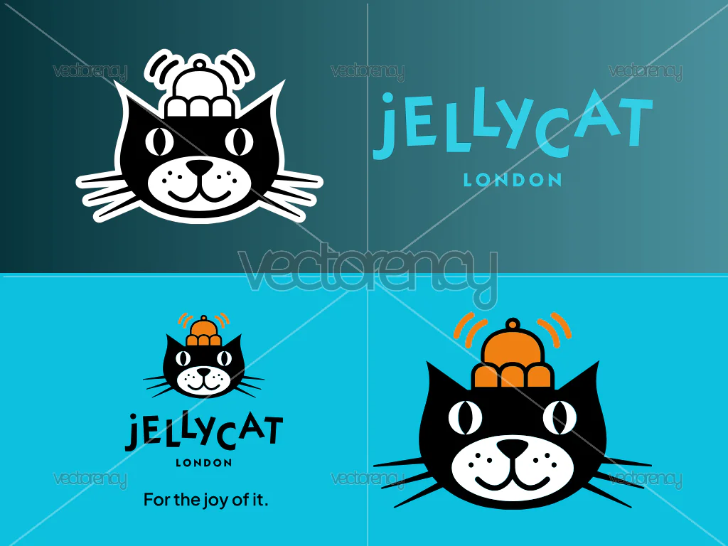 Jellycat Logo SVG PNG White and Black