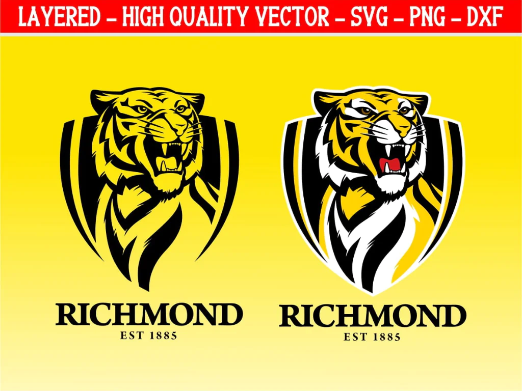 Richmond AFL Logo Cricut SVG Football