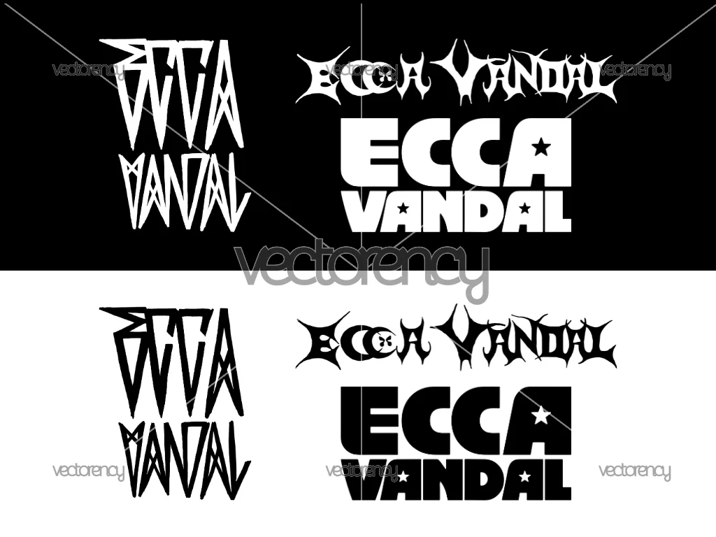 Ecca Vandal Logo Vector SVG PNG Multicolor Black White Transparent
