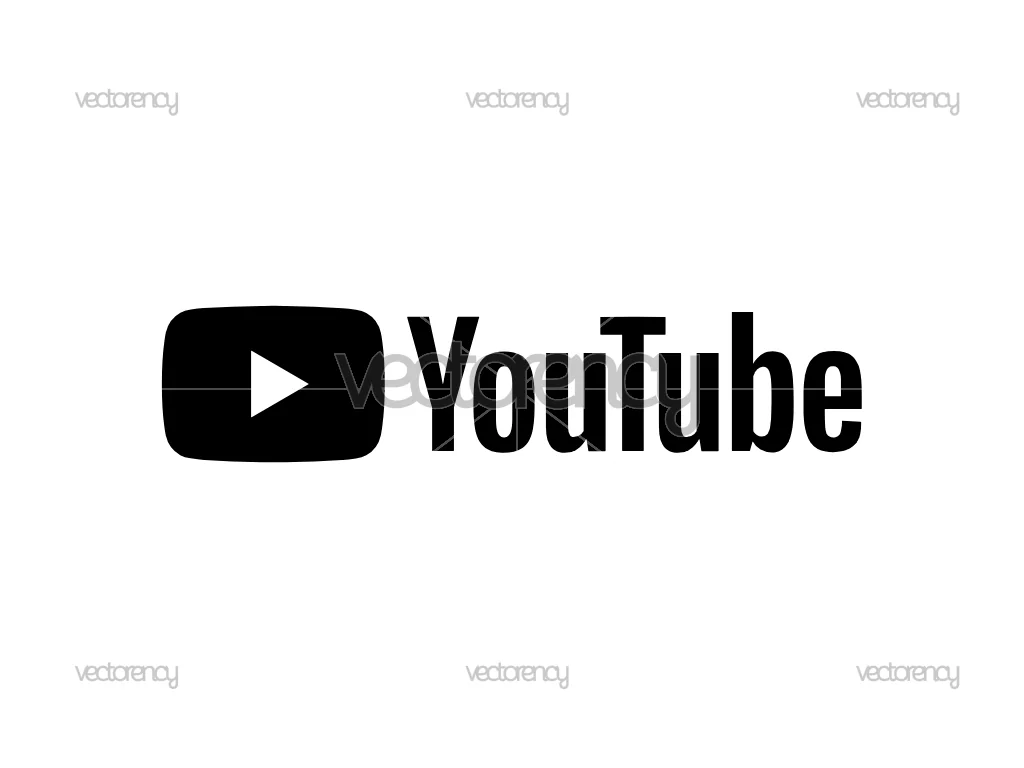 Free YouTube Logo Black Cut File