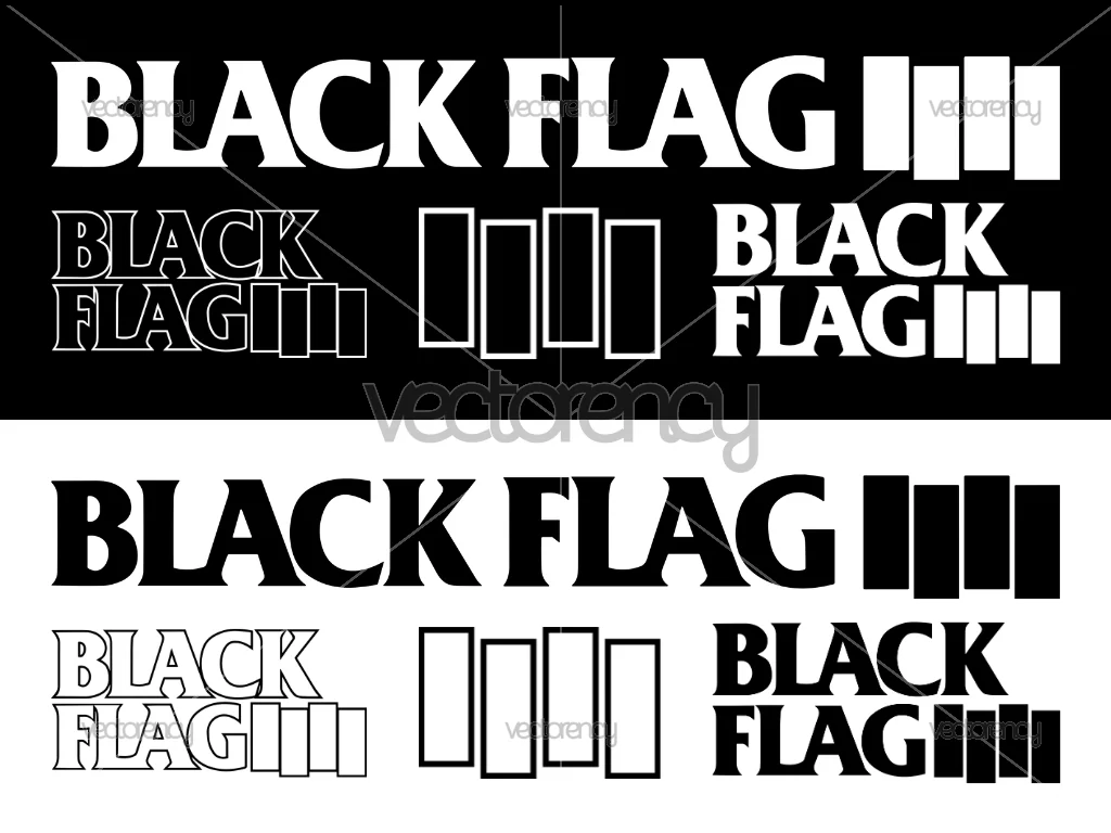 Black Flag Band SVG PNG Download Vector