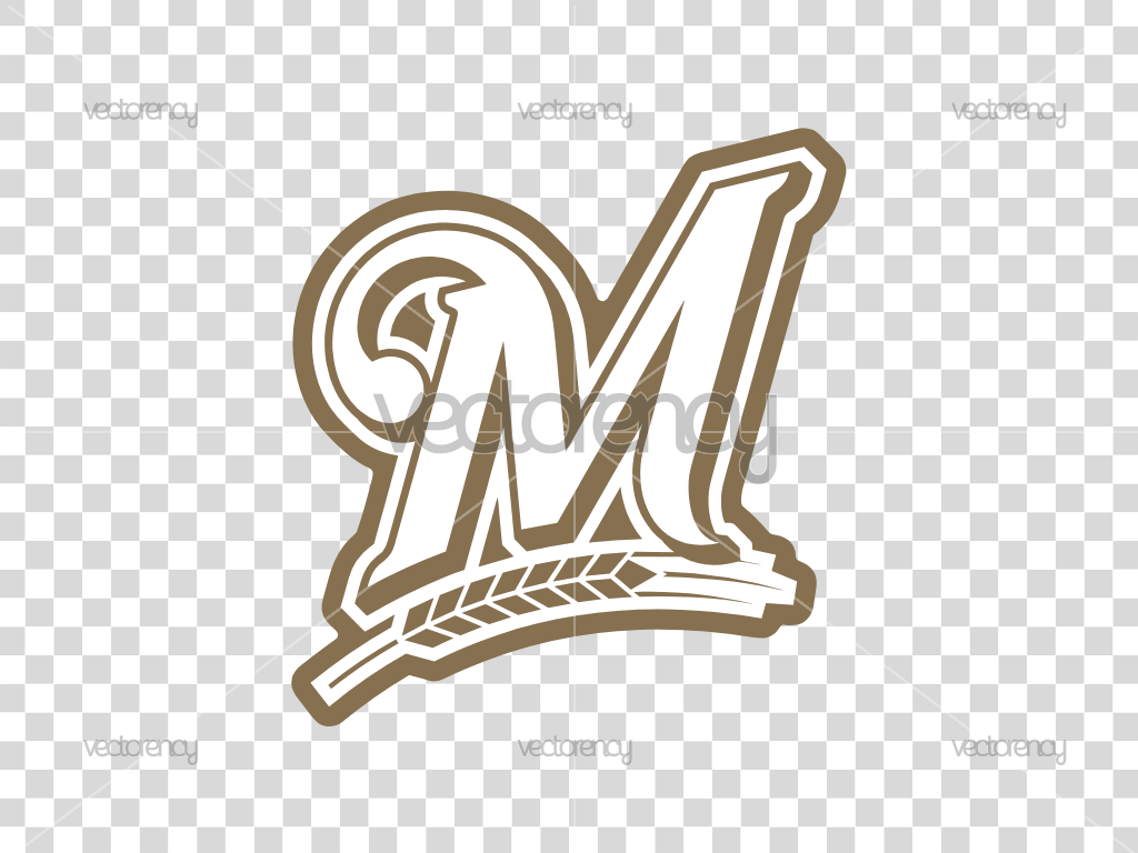 Milwaukee Brewers Classic M Initial Logo Vector SVG