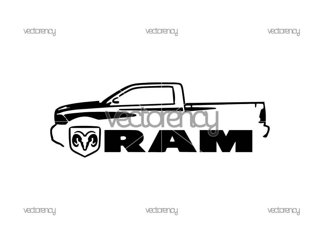 Dodge Ram Car SVG Cut File Decals