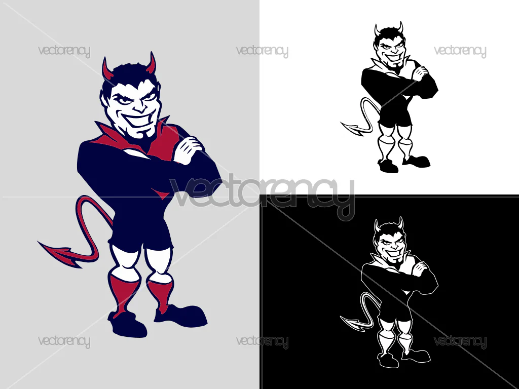 Melbourne Demons Mascot Vector SVG PNG Multicolor
