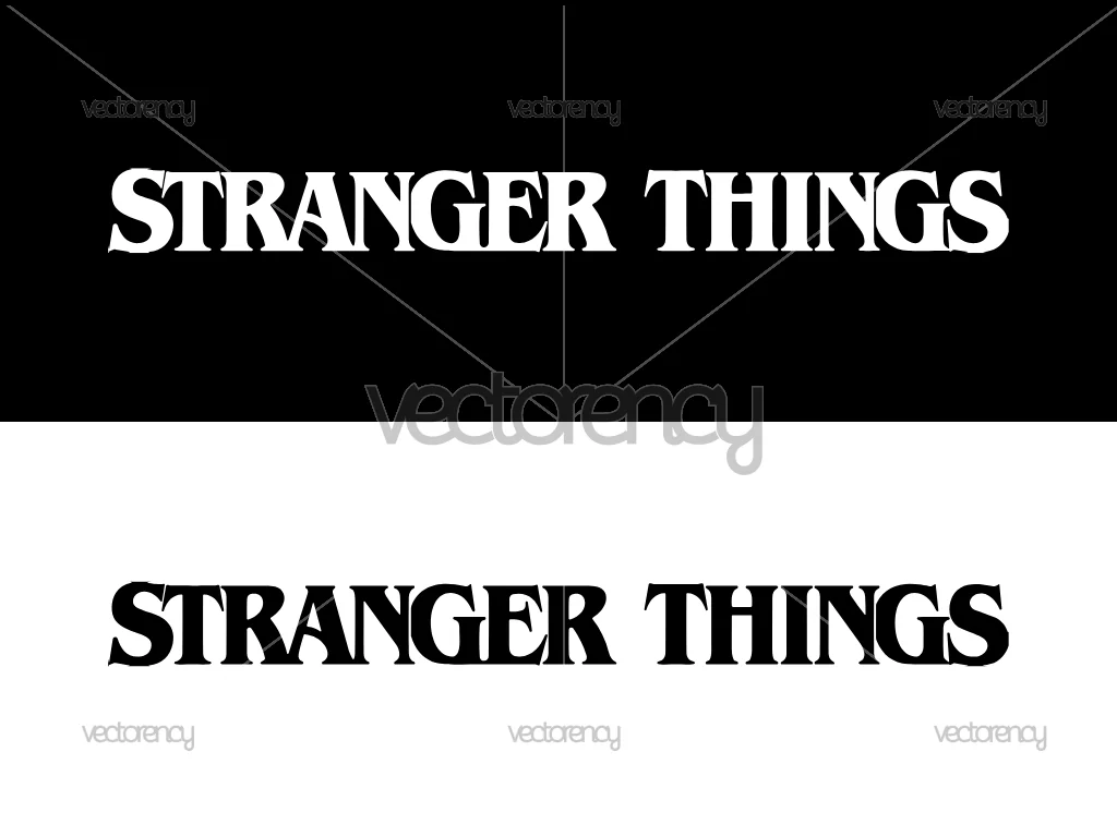 Stranger Things Movies Text Logo Free Download SVG Vector PNG