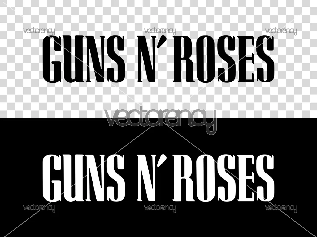 Guns N Roses Logo Text Band Vector PNG SVG