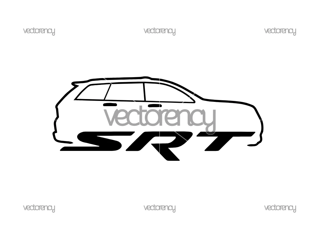 Jeep Grand Cherokee SRT SVG Silhouette Decal Vector PNG