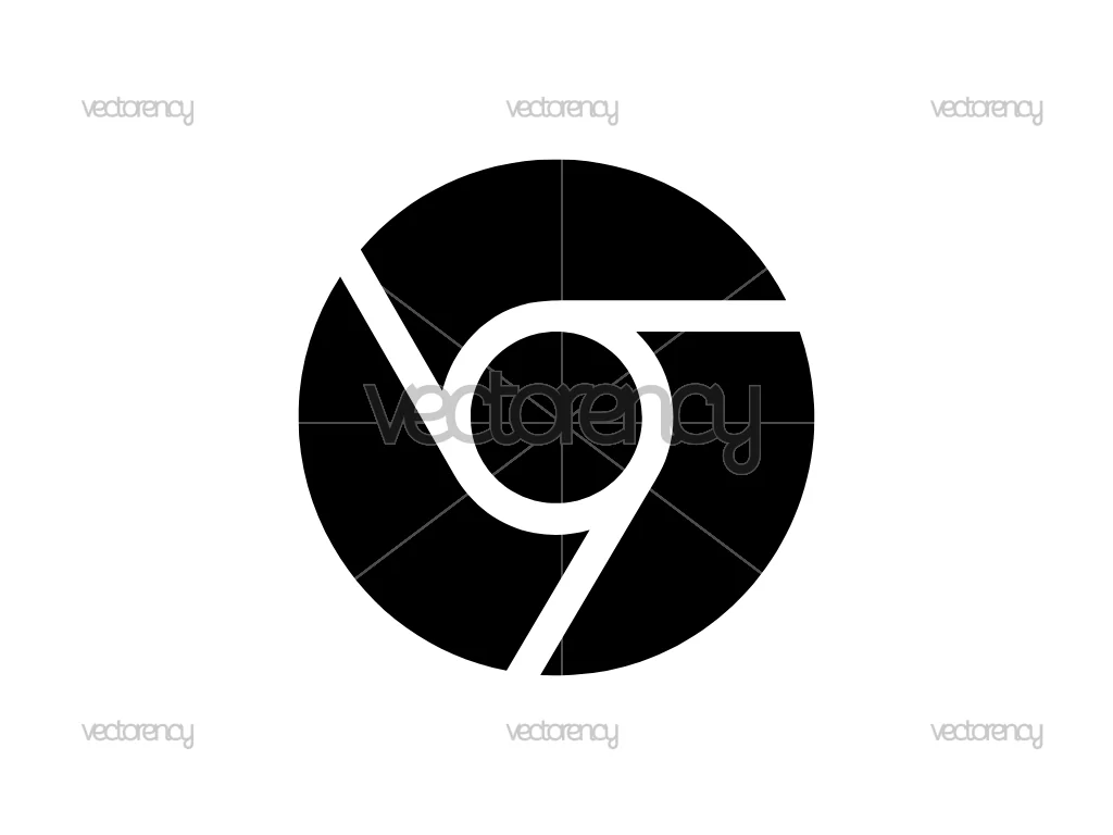 Free Google Chrome Black Color SVG