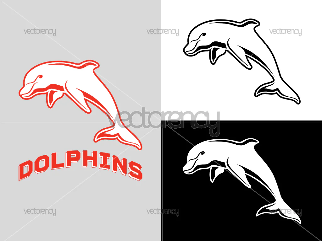NRL Dolphins Logo Rugby SVG PNG EPS DXF