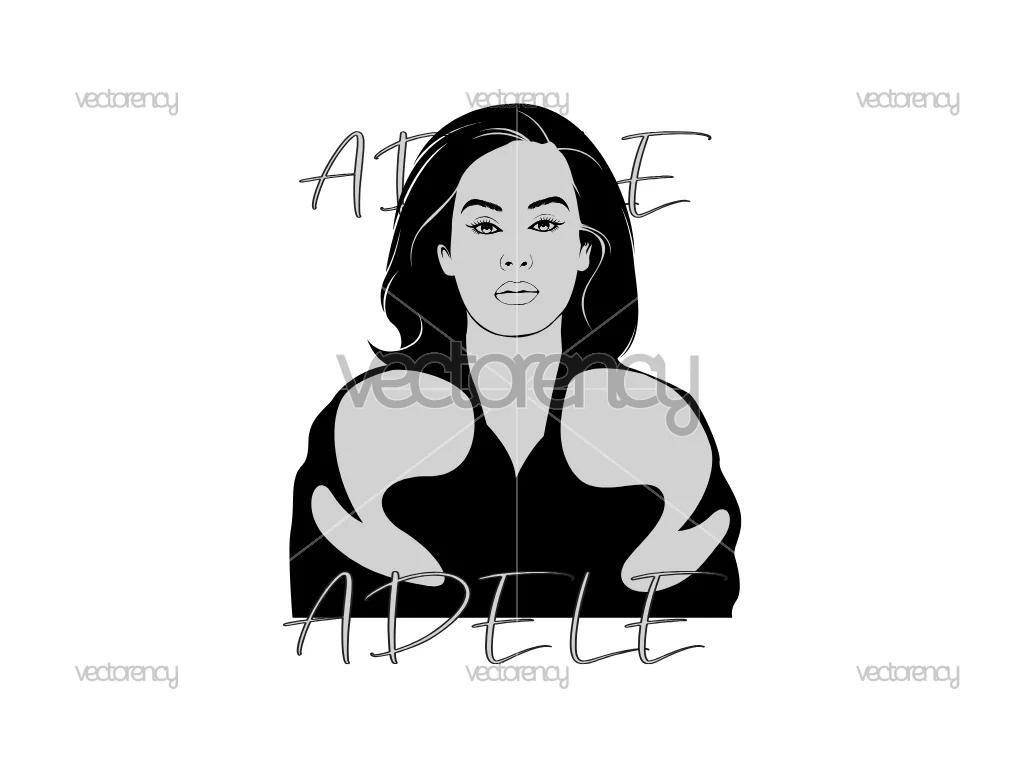 Adele Vector Portrait SVG PNG