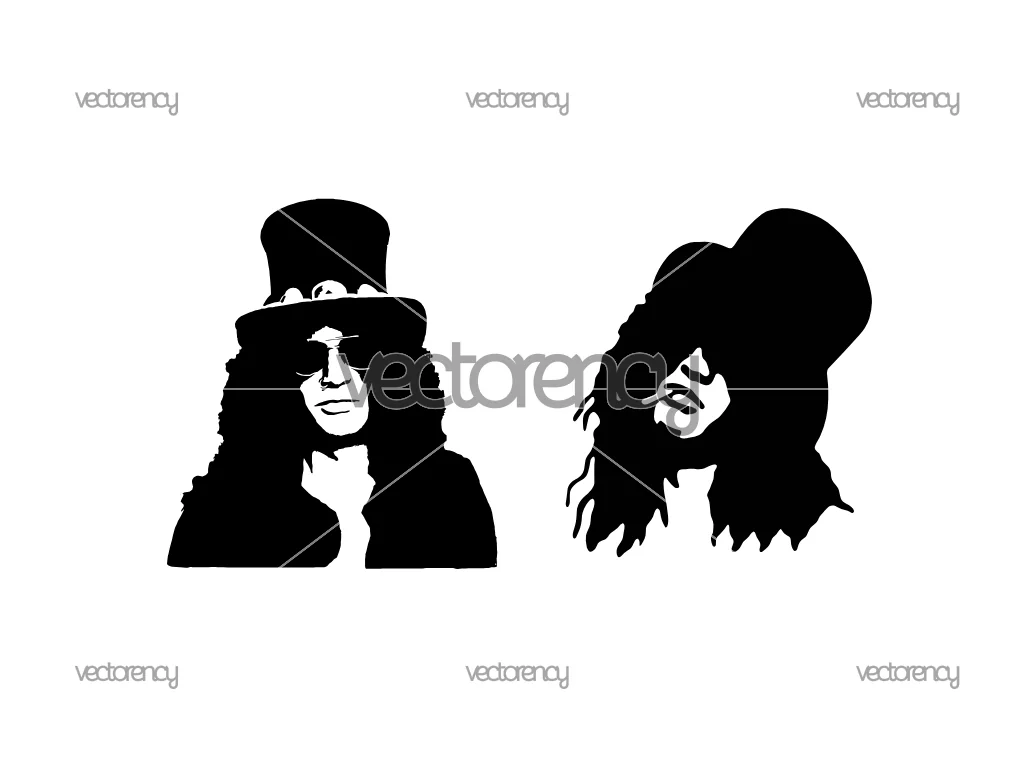 Slash GNR SVG Vector Silhouette