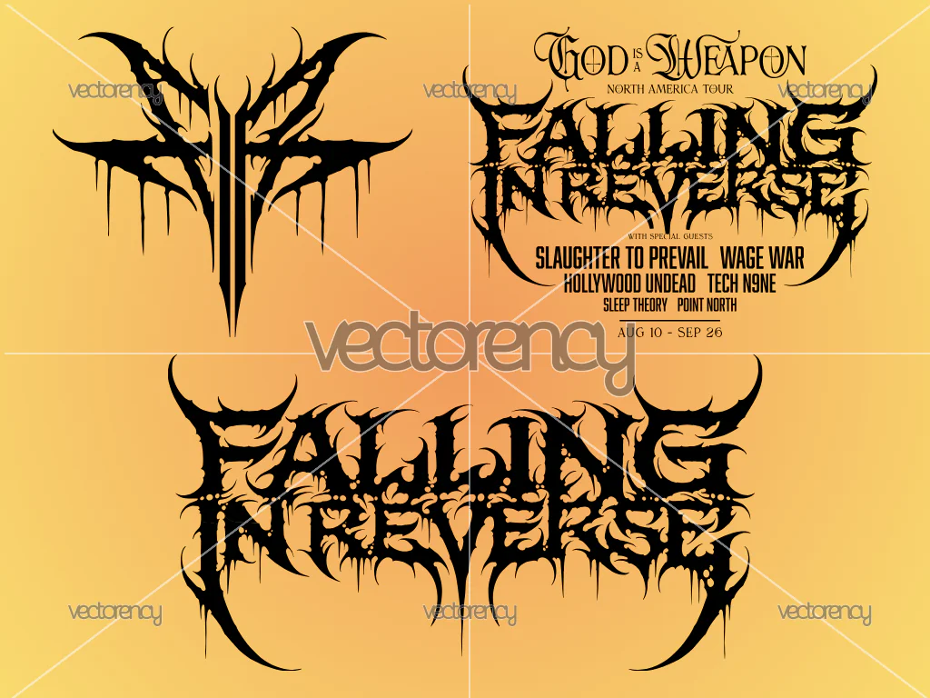 Falling In Reverse Logo Vector SVG DXF PNG HD Transparent