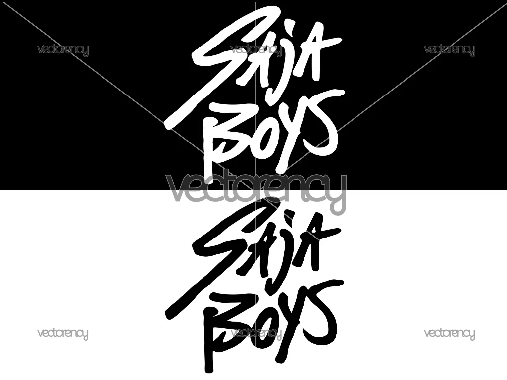 Saja Boys SVG Logo PNG Black White Pink