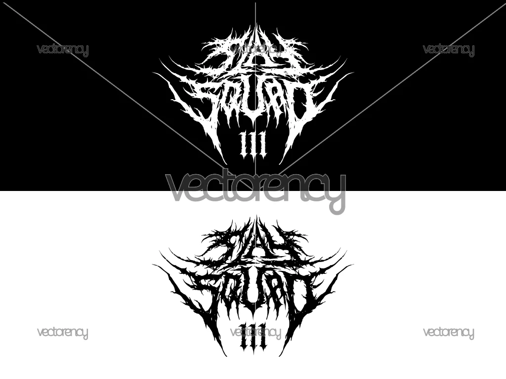 Slay Squad 111 Logo Vector PNG Black White HD
