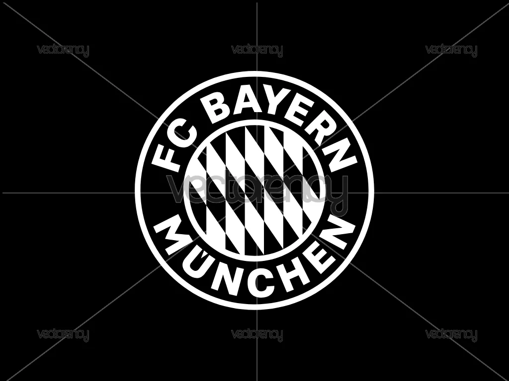 FC Bayern München Logo White SVG PNG