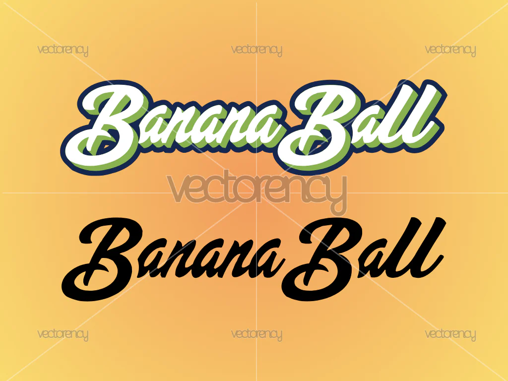 Banana Ball SVG Logo Savanah Banana Vector PNG