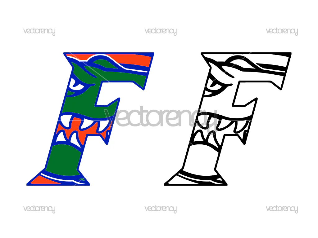 Florida Gators F Logo College Vector SVG PNG