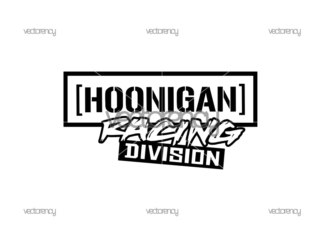 Hooningan Racing Division Decals File SVG Vector PNG