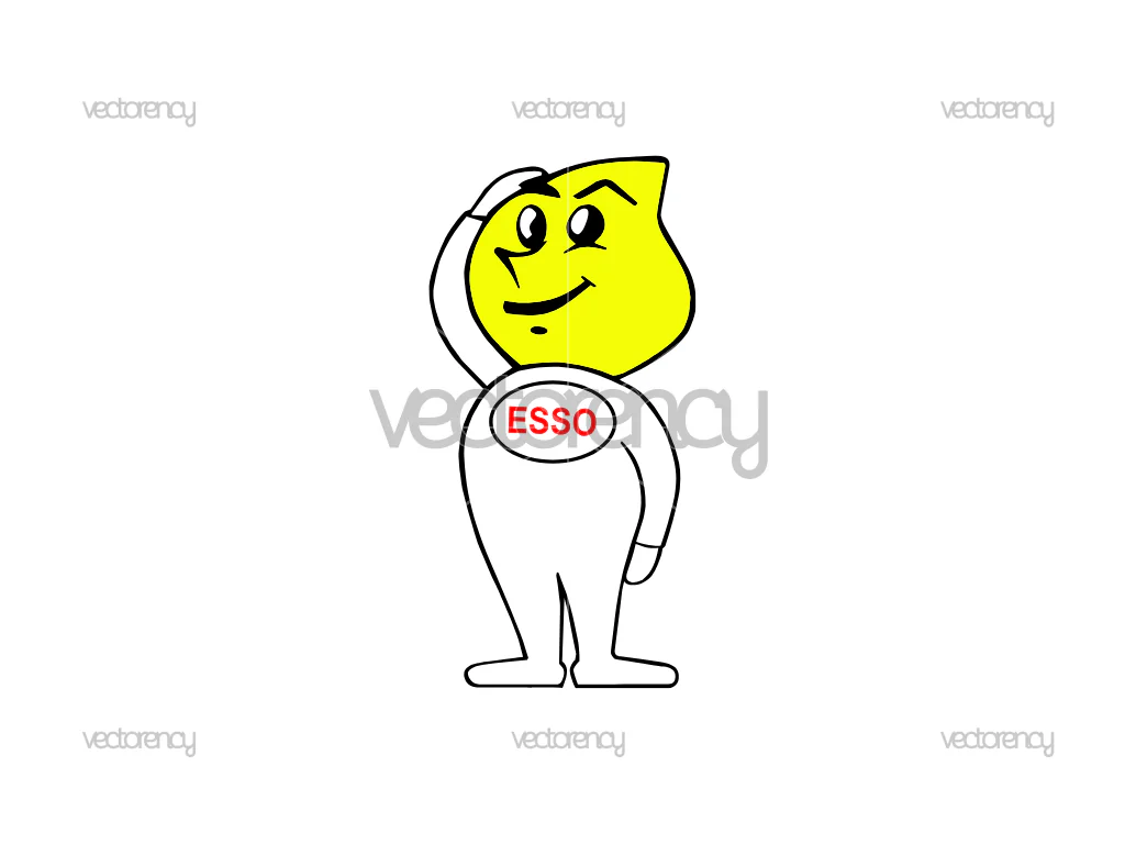 Oil Drop Esso Man Vector