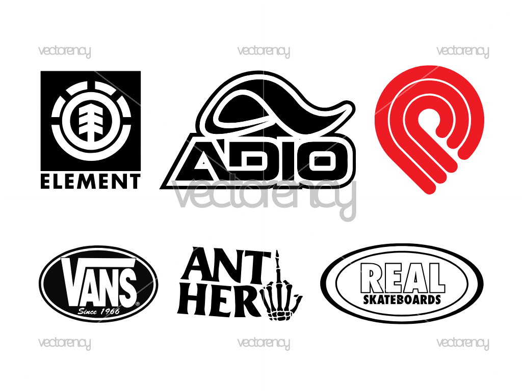 Skateboard Companies Logos SVG PNG EPS DXF