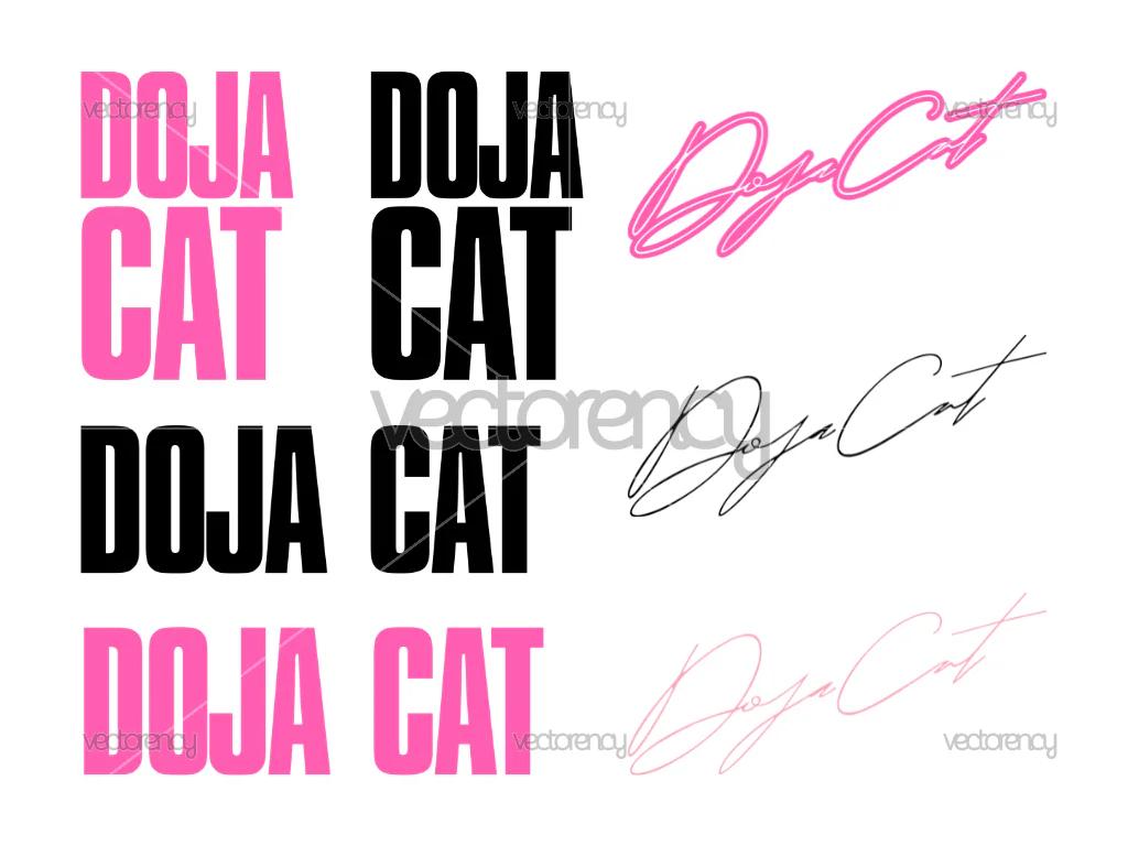 Doja Cat Logo SVG Vector and PNG File Multicolor