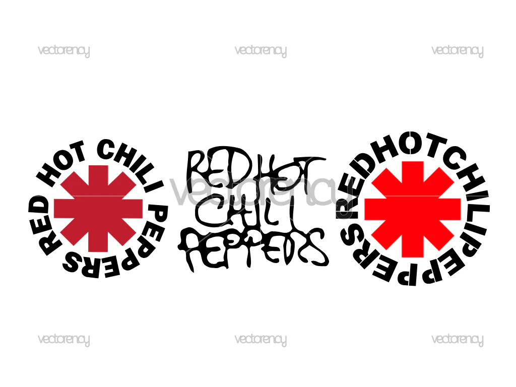 Red Hot Chili Peppers 90s Rock Band Logo Vector SVG PNG