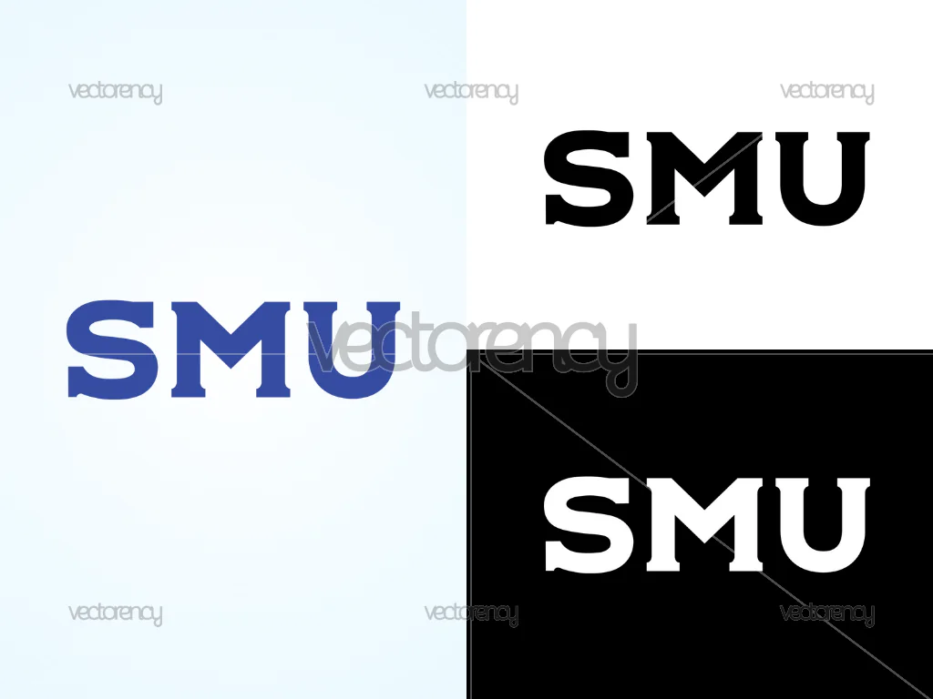 Southern Methodist University Logo SVG PNG Instant Download