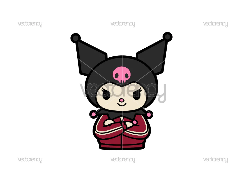 Retro Kuromi Sticker File Printable PNG EPS SVG