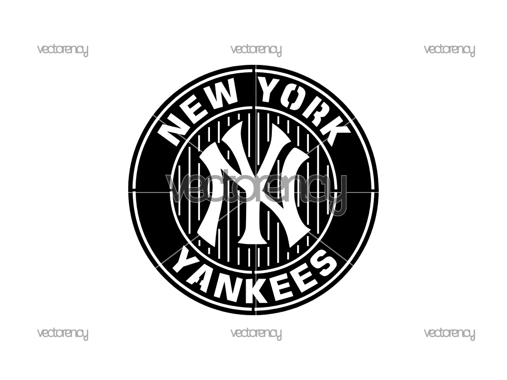 New York Yankees Stencil Laser Cut File SVG DXF PNG EPS