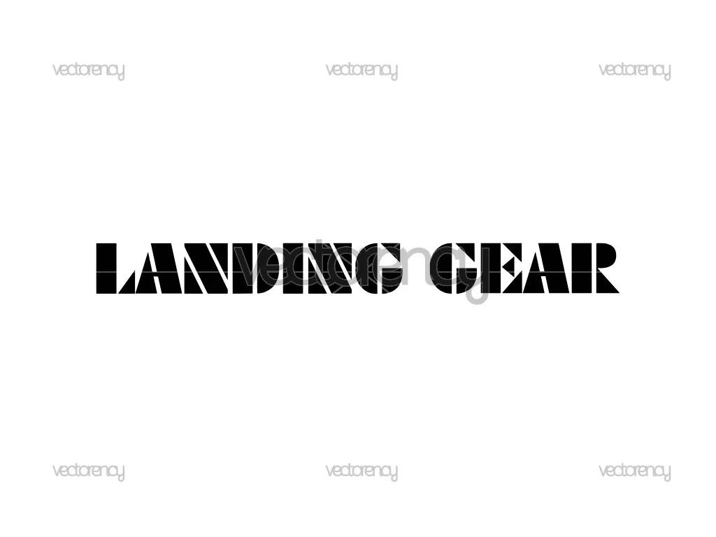 Landing Gear SVG Cut File Sticker File Digital Download