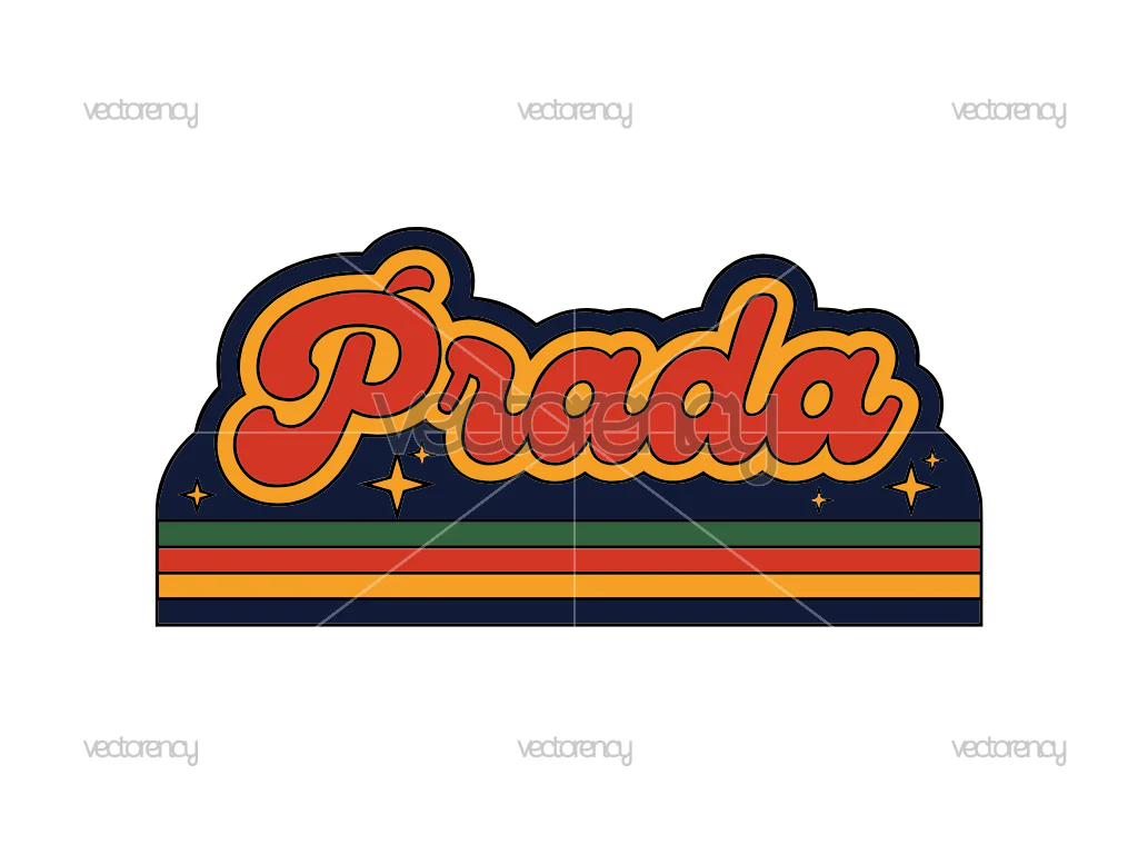 Prada Retro PNG HD SVG