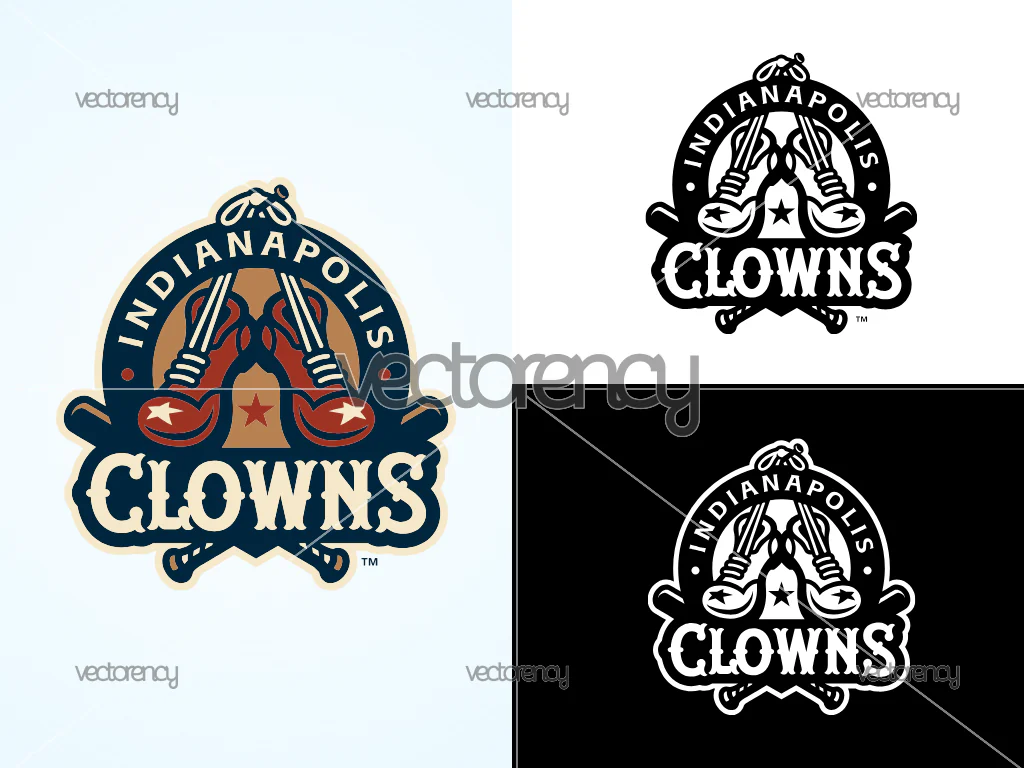 Indianapolis Clowns Logo SVG Multicolor PNG Image