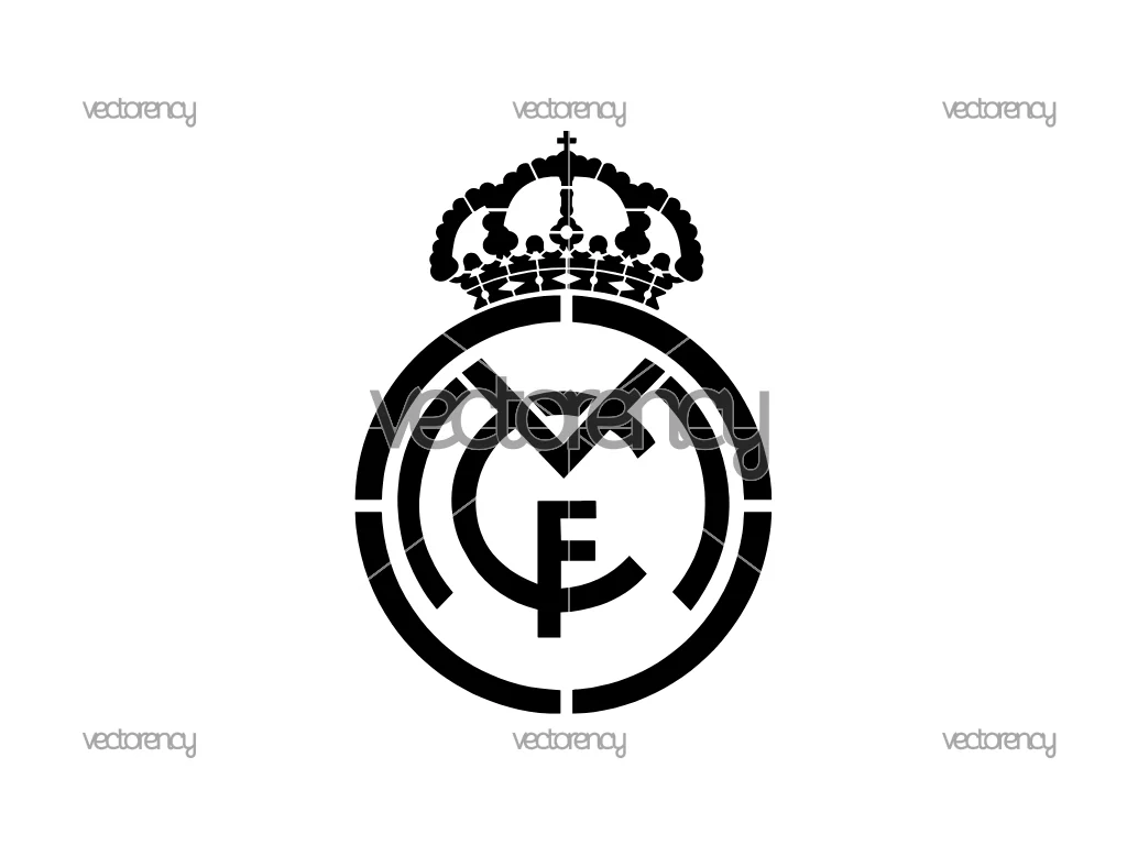 Real Madrid Stencil Logo Cut File SVG DXF PNG EPS