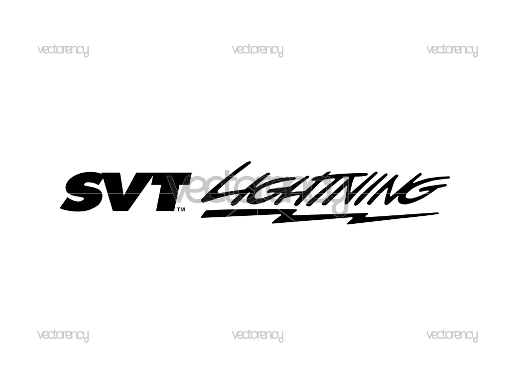 Ford SVT Lightning Logo Vector PNG SVG