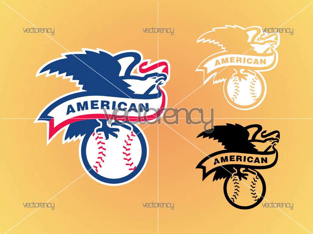 American League Logo SVG Vector PNG Multicolor