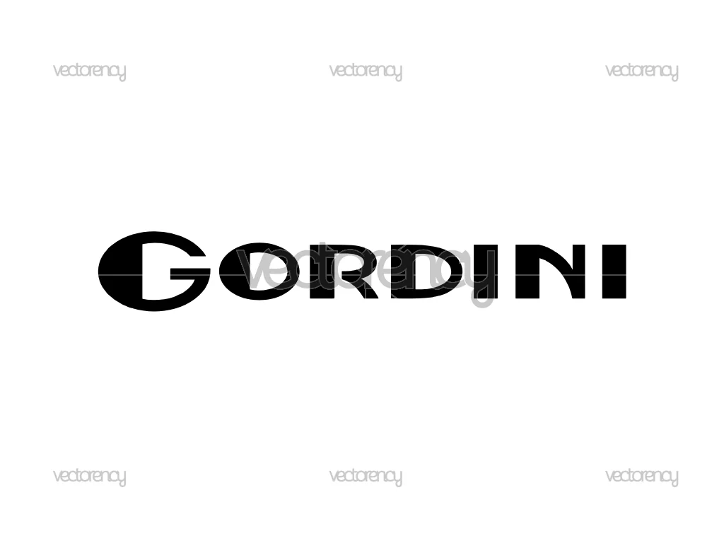 Gordini Black Color Logo SVG Sticker File Free