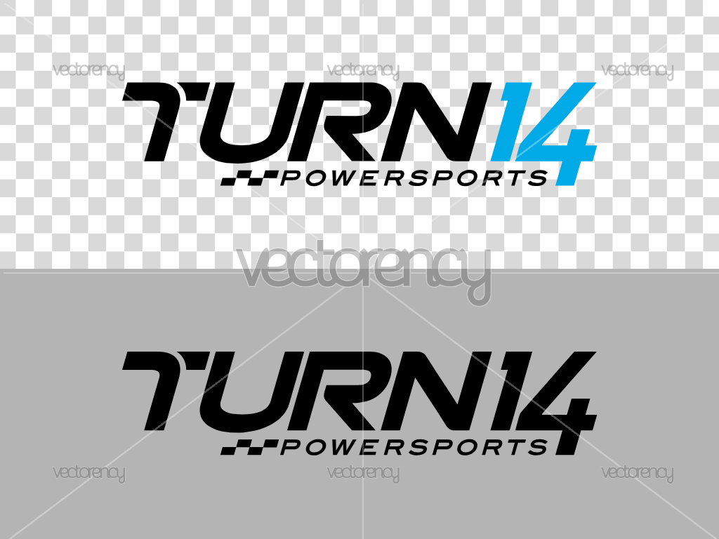 Turn 14 Powersports Logo Vector SVG