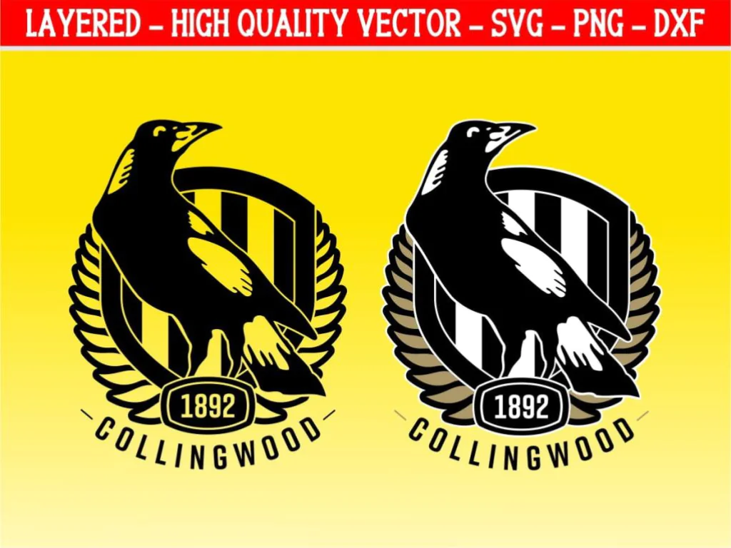 Collingwood Logo Cut File Cricut AFL Team Collingwood Vector